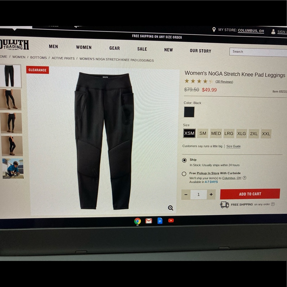 Duluths NoGA Stretch Knee Pad Leggings